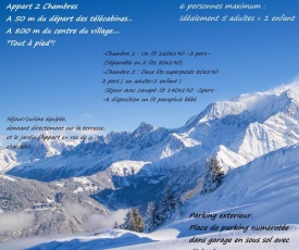 Appartement T2+cabine indépendante au départ des télécabines Saint-Gervais/Bettex/Mont d’Arbois